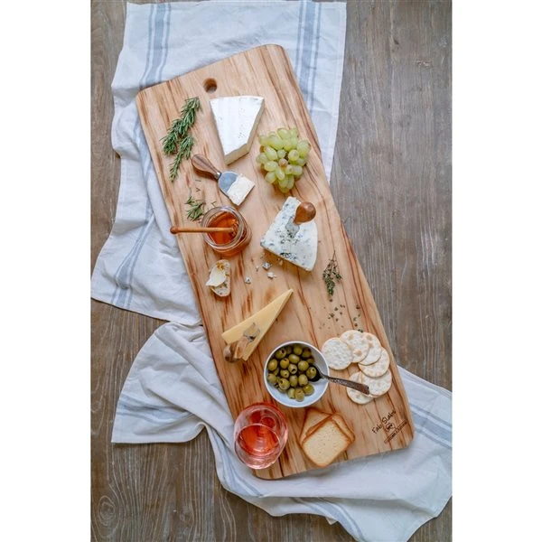 Fab Slabs Camphor Laurel 35.43-in L X 11.81-in W Natural Wood Antibacterial Grazing Platter 3 Fab Slabs Camphor Laurel 35.43-in L X 11.81-in W Natural Wood Antibacterial Grazing Platter - Image 3