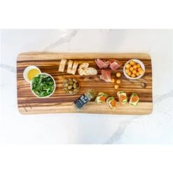 Fab Slabs Camphor Laurel 35.43-in L X 11.81-in W Natural Wood Antibacterial Grazing Platter 8 Fab Slabs Camphor Laurel 35.43-in L X 11.81-in W Natural Wood Antibacterial Grazing Platter -Alliedbas Shop 331008987 AlternateImage3 l