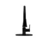 Novatto Matte Black 1-Handle Deck Mount Pull-Down Handle/Lever Commercial/Residential Kitchen Faucet - Deck Plate Included