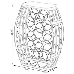 Vintiquewise 22-Bottle Brown Metal Barrel-Shaped Wine Rack