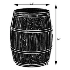 Vintiquewise 4-Bottle Brown Wooden Barrel-Shaped Wine Cabinet -Alliedbas Shop 331023464 AlternateImage3 l