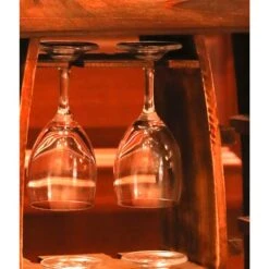 Vintiquewise 8-Bottle Brown Wooden Wine Rack -Alliedbas Shop 331023597 AlternateImage4 l
