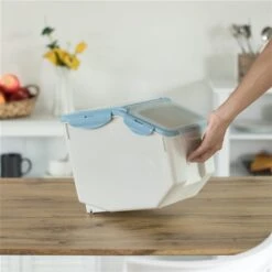 Basicwise 13-in X 8.75-in X 10.5-in Plastic Food Storage Container With Measuring Cup - 2-Piece -Alliedbas Shop 331023638 AlternateImage3 l