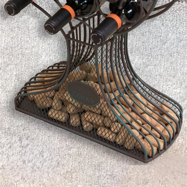 Vintiquewise 12-Bottle Bronze Metal Goblet-Shaped Wine Rack 2 Vintiquewise 12-Bottle Bronze Metal Goblet-Shaped Wine Rack - Image 2