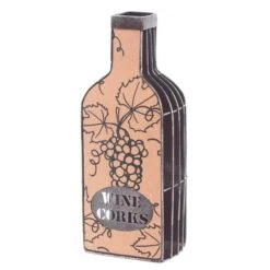 Vintiquewise Decorative Metal Bottle Shaped Wine Cork Holder 7 Vintiquewise Decorative Metal Bottle Shaped Wine Cork Holder -Alliedbas Shop 331030358 AlternateImage4 l