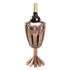 Vintiquewise 1-Bottle Wooden Goblet Shaped Decorative Wine Bottle Holder 7 Vintiquewise 1-Bottle Wooden Goblet Shaped Decorative Wine Bottle Holder -Alliedbas Shop 331030375 MainImage 001 l