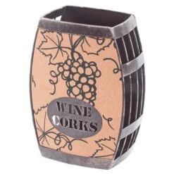 Vintiquewise Decorative Metal Barrel Shaped Wine Cork Holder 8 Vintiquewise Decorative Metal Barrel Shaped Wine Cork Holder -Alliedbas Shop 331030385 AlternateImage2 l