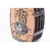 Vintiquewise Decorative Metal Barrel Shaped Wine Cork Holder