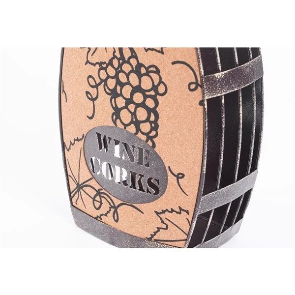 Vintiquewise Decorative Metal Barrel Shaped Wine Cork Holder 1 Vintiquewise Decorative Metal Barrel Shaped Wine Cork Holder