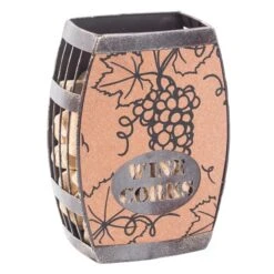 Vintiquewise Decorative Metal Barrel Shaped Wine Cork Holder 7 Vintiquewise Decorative Metal Barrel Shaped Wine Cork Holder -Alliedbas Shop 331030385 MainImage 001 l