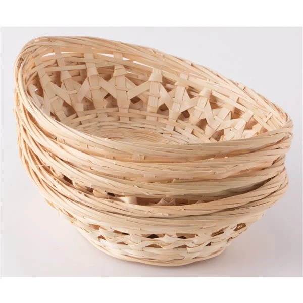 Vintiquewise Oval Natural Bamboo Basket - Set Of 5 2 Vintiquewise Oval Natural Bamboo Basket - Set Of 5 - Image 2