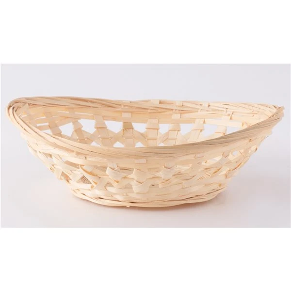 Vintiquewise Oval Natural Bamboo Basket - Set Of 5 4 Vintiquewise Oval Natural Bamboo Basket - Set Of 5 - Image 4