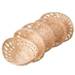 Vintiquewise Oval Natural Bamboo Basket - Set Of 5 7 Vintiquewise Oval Natural Bamboo Basket - Set Of 5 -Alliedbas Shop 331030411 MainImage 001 l