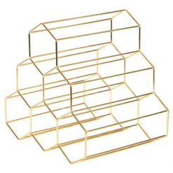 Fabulaxe 6-Bottle Gold Metal Countertop Wine Bottle Holder 7 Fabulaxe 6-Bottle Gold Metal Countertop Wine Bottle Holder -Alliedbas Shop 331030419 AlternateImage2 l