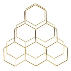 Fabulaxe 6-Bottle Gold Metal Countertop Wine Bottle Holder 9 Fabulaxe 6-Bottle Gold Metal Countertop Wine Bottle Holder -Alliedbas Shop 331030419 AlternateImage4 l