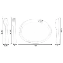 Basicwise Orange Plastic Kids Dinnerware Set - 4-Piece