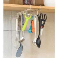 Basicwise Metal Under Cabinet Kitchen Utensil Holder 7 Basicwise Metal Under Cabinet Kitchen Utensil Holder -Alliedbas Shop 331030473 AlternateImage2 l