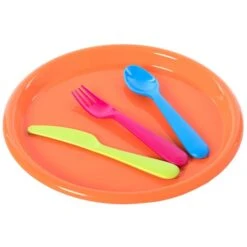 Basicwise Multicolour Plastic Kids Dinnerware Set - 4-Piece -Alliedbas Shop 331030532 MainImage 001 l
