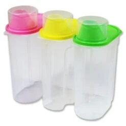 Basicwise 6.7-in X 10.9-in Clear Plastic Food Storage Container - 3-Piece -Alliedbas Shop 331030572 MainImage 001 l
