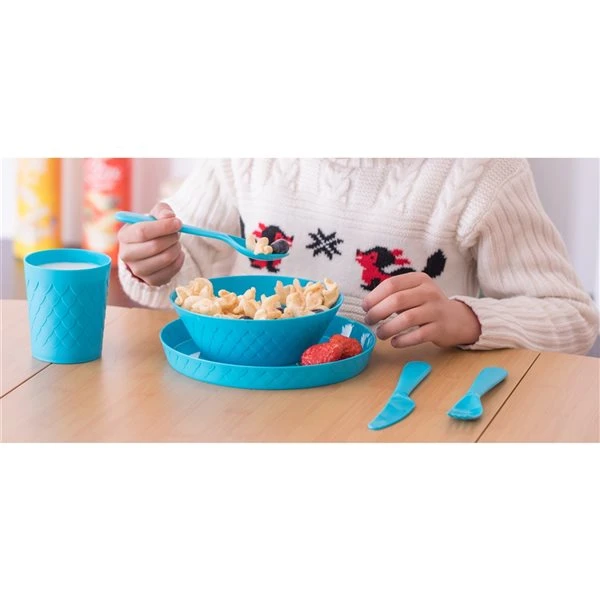 Basicwise Multicolour Plastic Kids Dinnerware Set - 24-Piece 5 Basicwise Multicolour Plastic Kids Dinnerware Set - 24-Piece - Image 5
