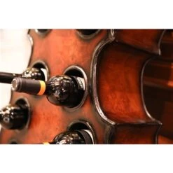 Vintiquewise 10-Bottle Wooden Cello Shaped Decorative Wine Bottle Holder -Alliedbas Shop 331030611 AlternateImage2 l
