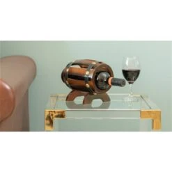 Vintiquewise 1-Bottle Wooden Barrel Shaped Decorative Wine Bottle Holder -Alliedbas Shop 331030643 AlternateImage1 l