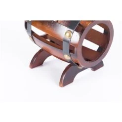 Vintiquewise 1-Bottle Wooden Barrel Shaped Decorative Wine Bottle Holder -Alliedbas Shop 331030643 AlternateImage4 l