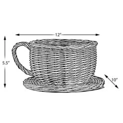 Vintiquewise Coffee Mug Shaped Wicker Basket -Alliedbas Shop 331030663 AlternateImage3 l
