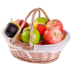 Vintiquewise Oval Basket With 2 Handles And Liner