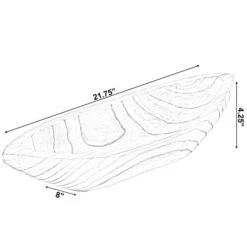 Vintiquewise Wood Boat Shaped Large Tray