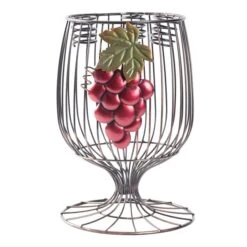 Vintiquewise 3-Bottle Metal Goblet Shaped Decorative Wine Bottle And Cork Holder 8 Vintiquewise 3-Bottle Metal Goblet Shaped Decorative Wine Bottle And Cork Holder -Alliedbas Shop 331030819 AlternateImage2 l