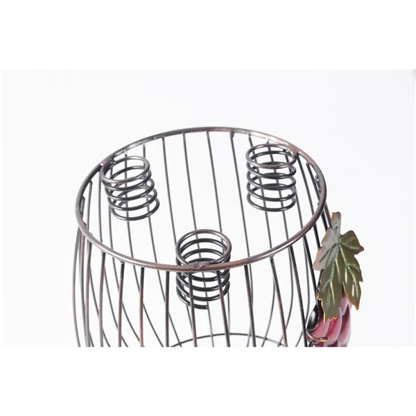 Vintiquewise 3-Bottle Metal Goblet Shaped Decorative Wine Bottle And Cork Holder 2 Vintiquewise 3-Bottle Metal Goblet Shaped Decorative Wine Bottle And Cork Holder - Image 2