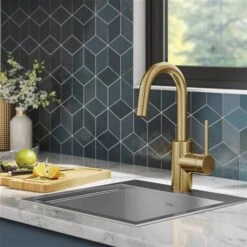 Kraus Oletto Brushed Brass 1-handle Deck Mount Bar And Prep Residential Kitchen Faucet -Alliedbas Shop 331037258 AlternateImage2 l