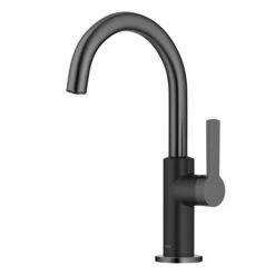 Kraus Oletto Matte Black/Spot Free Black Stainless Steel 1-handle Deck Mount Bar And Prep Residential Kitchen Faucet -Alliedbas Shop 331037260 MainImage 001 l