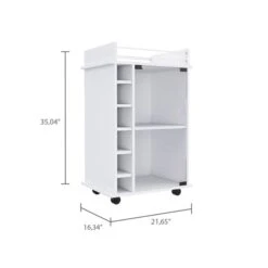 FM Furniture Vegas White Composite Bar Cart 7 FM Furniture Vegas White Composite Bar Cart -Alliedbas Shop 331040178 AlternateImage3 l