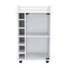 FM Furniture Vegas White Composite Bar Cart