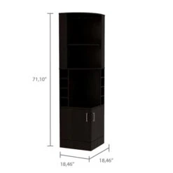 FM Furniture Seattle Black Composite Bar Cabinet -Alliedbas Shop 331040181 AlternateImage2 l