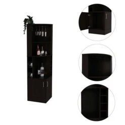 FM Furniture Seattle Black Composite Bar Cabinet -Alliedbas Shop 331040181 AlternateImage4 l