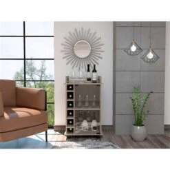 FM Furniture Vegas Light Grey Composite Bar Cart 7 FM Furniture Vegas Light Grey Composite Bar Cart -Alliedbas Shop 331040201 AlternateImage1 l