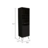 FM Furniture Sheffield Black Composite Bar Cabinet