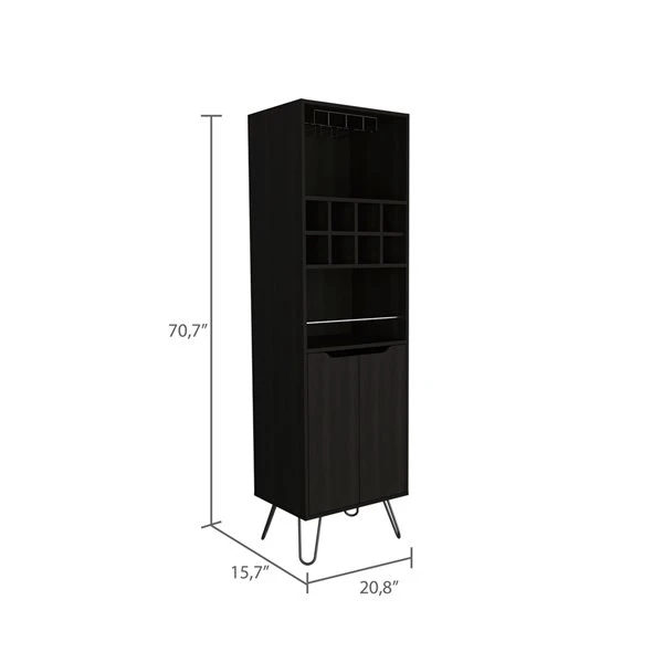 FM Furniture Sheffield Black Composite Bar Cabinet 1 FM Furniture Sheffield Black Composite Bar Cabinet