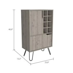 FM Furniture Sheffield Light Grey Composite Bar Cart -Alliedbas Shop 331040252 AlternateImage2 l