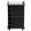 FM Furniture Vegas Carbon Espresso Composite Bar Cart