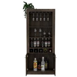 FM Furniture New York Dark Walnut Composite Bar Cabinet -Alliedbas Shop 331040332 AlternateImage4 l