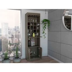 FM Furniture Illinois Smokey Oak Composite Bar Cabinet -Alliedbas Shop 331040369 AlternateImage3 l