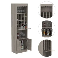FM Furniture Illinois Light Grey Composite Bar Cabinet -Alliedbas Shop 331040372 AlternateImage4 l