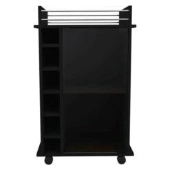 FM Furniture Vegas Black 6-Bottle Composite Wine Cabinet -Alliedbas Shop 331041947 MainImage 001 l