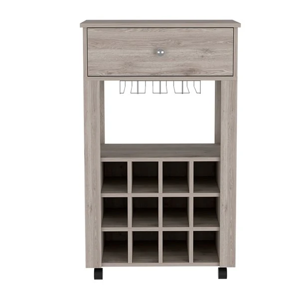 FM Furniture Ace Light Grey 12-Bottle Composite Wine Cabinet 5 FM Furniture Ace Light Grey 12-Bottle Composite Wine Cabinet - Image 5