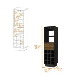 FM Furniture Hype Black Wengue/Walnut 12-Bottle Composite Wine Cabinet 5 FM Furniture Hype Black Wengue/Walnut 12-Bottle Composite Wine Cabinet -Alliedbas Shop 331041998 AlternateImage2 l