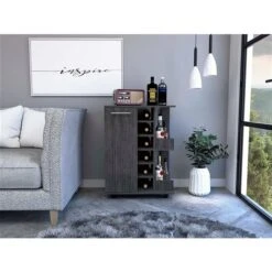 FM Furniture Tennessee Smokey Oak 6-Bottle Composite Wine Cabinet -Alliedbas Shop 331042022 AlternateImage1 l